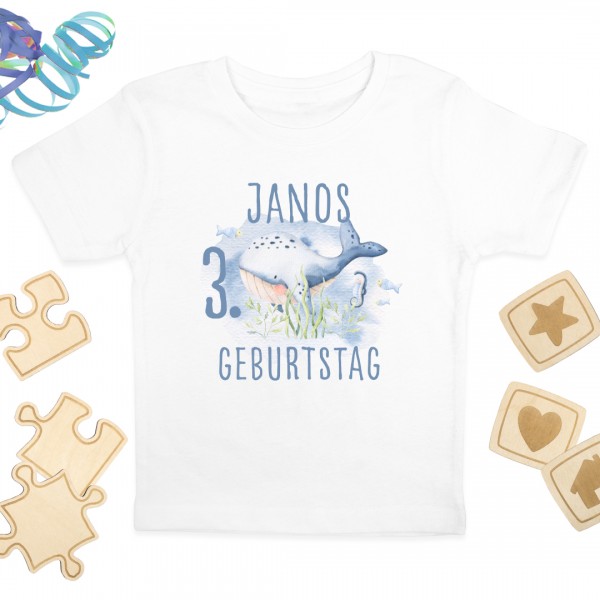 Kinder Shirt | Mottoparty | Unterwasserwelt | Wunschname & Wunschzahl