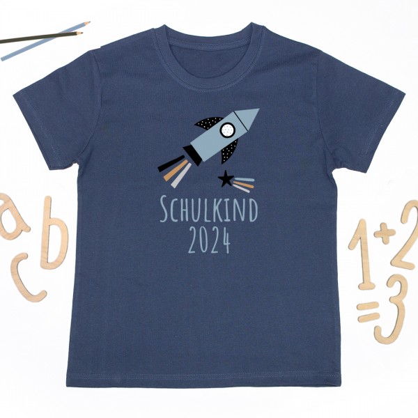 Schulkindshirt | Fly me to the moon | Wunschname & Wunschjahr