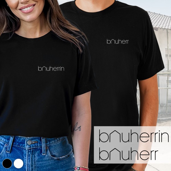 Bauherr / Bauherrin T-Shirt | Hausbau | Design 1 | klein | Wunschfarbe