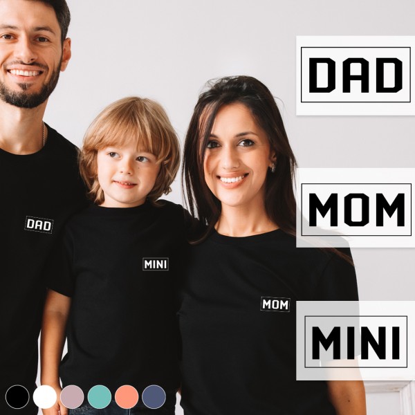 Set Shirts Familie | Statement | Cool | Wunschfarbe