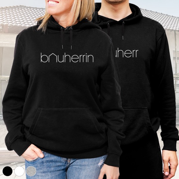 Bauherr / Bauherrin Hoodie | Hausbau | Design 1 | groß | Wunschfarbe