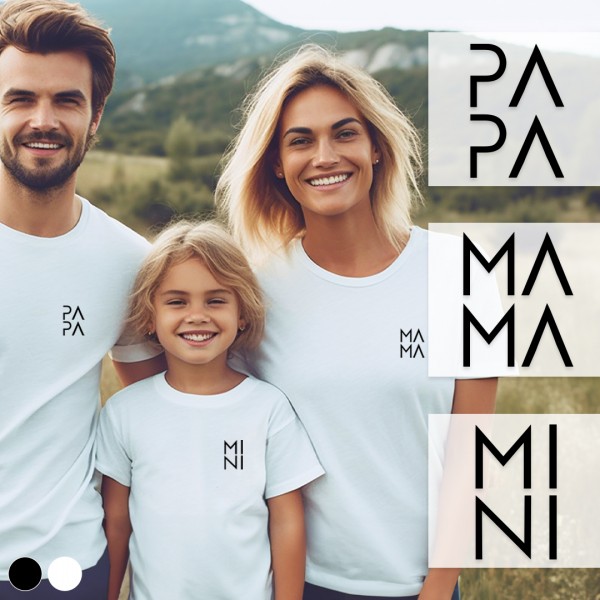 Set Shirts Familie | Statement | Modern | Wunschfarbe
