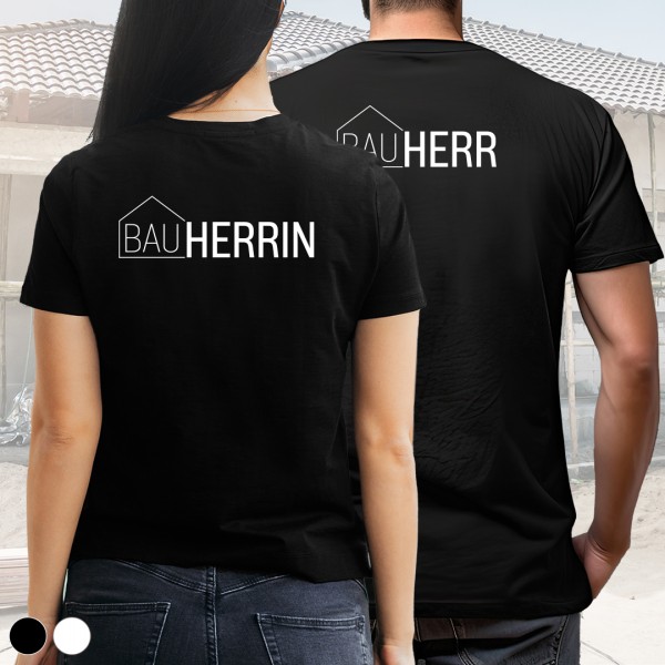 Bauherr / Bauherrin T-Shirt | Hausbau | Design 2 | groß | Wunschfarbe