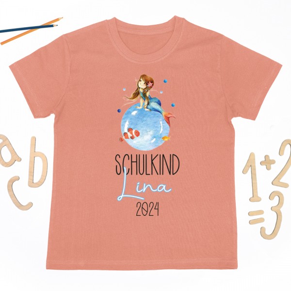 Schulkindshirt | Sealife Mermaid | Wunschname & Wunschjahr